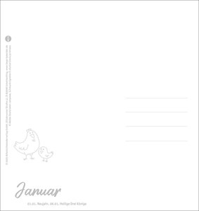 Hühner Postkartenkalender 2026