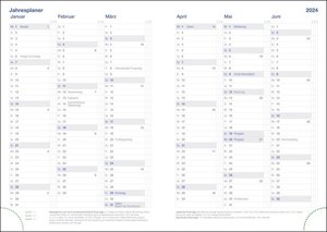 Cheftimer A5 mit Tageskalender. Roter Terminkalender 2024. Buch-Kalender mit Lesebändchen und Eckperforation. Wattierter Taschenkalender zum Planen von Terminen.