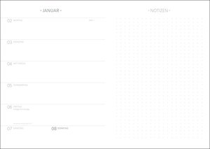 Neon Pink Kalenderbuch A5 2023. Taschenplaner in knalligem Pink - ein praktischer Blickfang! Cheftimer 2023 mit viel Raum für Notizen. Buch-Kalender mit Wochenkalendarium.
