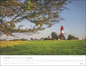 Küstenland Kalender 2024. Großer Foto-Wandkalender. Landschaften-Kalender 2024 mit atemberaubenden Fotos der Ostsee- und Nordseeküste. 44 x 34 cm Querformat.