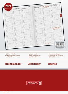 Wochenkalender, Buchkalender, 2024, Modell 763, vulkanschwarz