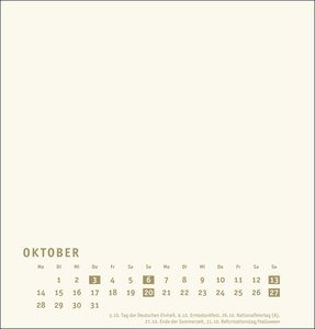 Bastelkalender 2024 Premium gold mittel. Blanko-Kalender zum Basteln mit Spiralbindung und Monatskalendarium. Foto- und Bastelkalender 2024.