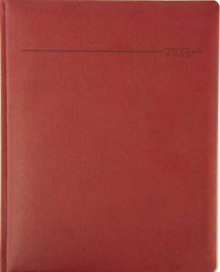 Manager-Timer Tucson rot 2023 - Cheftimer 21,7x26,6 cm - 1 Woche 2 Seiten - 160 Seiten - Tucson-Einband - Alpha Edition