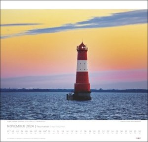 Faszination Leuchttürme - an den Grenzen der Landschaft Kalender 2024. Eiland-Leuchtturm-Kalender mit 12 Farbfotos. Großer Wandkalender 48 x 46 cm mit Monatskalendarium.