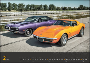 Legendary Classic & Muscle Cars 2023 - Wand-Kalender - Auto-Kalender - 42x29,7 - Oldtimer
