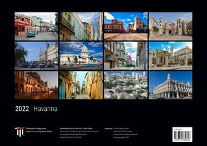 Havanna 2022 - Black Edition - Timokrates Kalender, Wandkalender, Bildkalender - DIN A3 (42 x 30 cm)