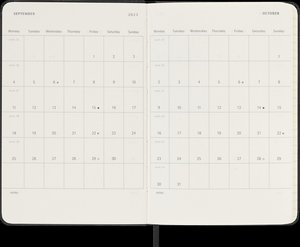 Moleskine 18 Monate Wochen Notizkalender 2022/2023, Pocket/A6, Schwarz