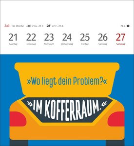 Der fette Vogel bricht den Ast Postkartenkalender 2025 - Wochenkalender - 53 Karten mit frechen Sprüchen