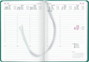 Zettler - Wochenplaner Tucson 2025 türkis, 15x21cm, Taschenkalender mit 128 Seiten mit 1 Woche auf 2 Seiten, Adressteil, Notizbereich, Monatsübersicht, Mondphasen und internationales Kalendarium