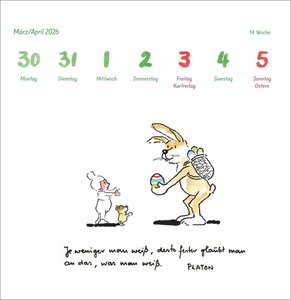 Helme Heine: Philosophisches Premium-Postkartenkalender 2026