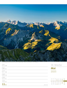 Faszination Alpenwelt - Wochenplaner Kalender 2025