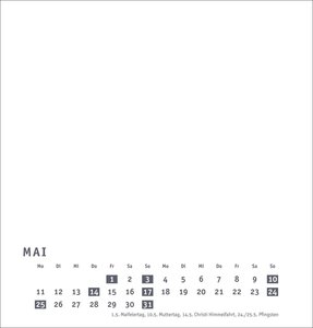 Premium-Bastelkalender weiß mittel 2026