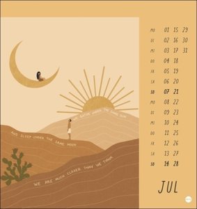 Good Things happen Postkartenkalender 2024. Kunstkalender zum Aufstellen oder Aufhängen. Illustrierte Postkarten mit Sprüchen für gute Gedanken.
