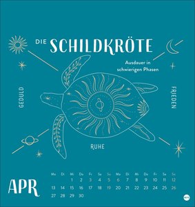 Krafttiere Postkartenkalender 2026