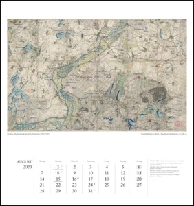 Geographisch-Kartographischer Kalender 2023 – Umwelt und Klima – Wand-Kalender mit historischen Landkarten – 45 x 48 cm
