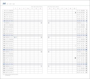 Leporello, schwarz Kalender 2025