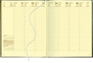 Wochenbuch anthrazit 2025 - Bürokalender 21x26,5 cm - 1 Woche auf 2 Seiten - mit Eckperforation und Fadensiegelung - Notizbuch - 728-0021