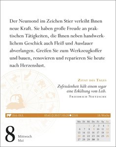 Steinbock Sternzeichenkalender 2024: Tagesabreißkalender. Tischkalender 2024 mit täglichem Horoskop. Kleiner Kalender mit täglichem Blick in die Sterne