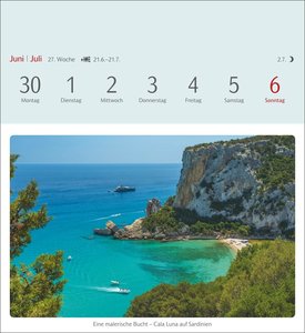 Das Glück liegt in Italien Postkartenkalender 2025