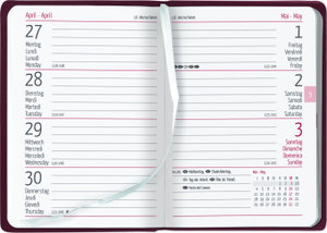 Taschenkalender Buch PVC rot 2023 - Büro-Kalender 8x11,5 cm - 1 Woche 2 Seiten - 144 Seiten - Notiz-Heft - Alpha Edition