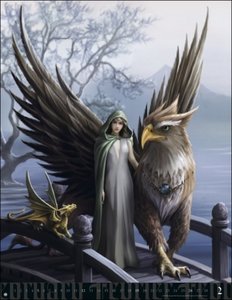 Anne Stokes: Mystic World Posterkalender 2023. Mystische Wesen in einem großen Wandkalender für Fantasy-Fans. Kalender im Großformat 34x44 cm.