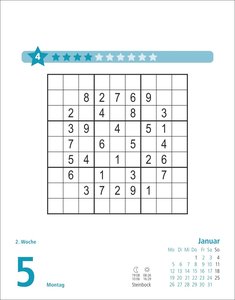 Stefan Heine Sudoku mittel Tagesabreißkalender 2026