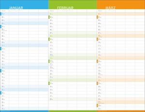 3-Monats-Familienplaner 2026