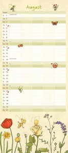 Die kleine Hummel Bommel Familienkalender 2025 – Familienplaner mit 5 Spalten – Format 22 x 49,5 cm – Von Britta Sabbag & Maite Kelly – Illustriert von Joëlle Tourlonias