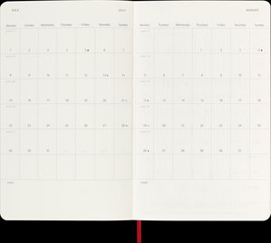 Moleskine 12 Monate Tageskalender 2024, Large/A5, Scharlachrot