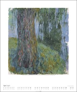 Claude Monet - Im Garten. Kalender 2024 mit den schönsten Gartenbildern des Impressionisten aus den Museen der Welt. Wandkalender 2024 Großformat für Kunstliebhaber. 46x55 cm