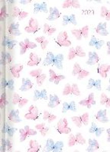 Ladytimer Grande Pastel Butterflies 2023 - Taschen-Kalender A5 (15x21 cm) - Schmetterlinge - Notiz-Buch - Weekly - 128 Seiten - Alpha Edition