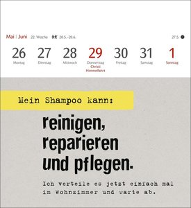 Typo-Sprüche-Kalender Postkartenkalender 2025