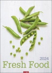 Fresh Food 2024. Großer Wandkalender mit 12 eleganten Lifestyle-Fotos für die Küche. Stylische Food-Fotografie Kalender 2024. 49x68 cm Hochformat.