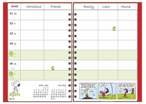 Peanuts Familienplaner Buch A5 Kalender 2022