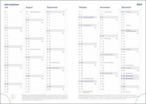 Cheftimer A5 mit Wochenkalender 2024. Goldener Terminkalender in Aluoptik. Buch-Kalender mit Eckperforation und Spiralbindung. Taschenkalender 2024 zum Planen von Terminen.