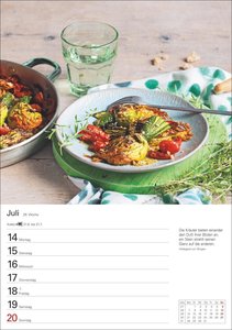 Küchenkalender Wochenplaner 2025 - 53 Blatt mit Zitaten und Rezepten