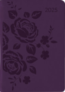 Ladytimer Mini Deluxe Purple 2025 - Taschen-Kalender 8x11,5 cm - Tucson Einband - mit Motivprägung - Weekly - 144 Seiten - Alpha Edition