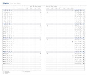 Monats-Taschenkalender, schwarz 2026