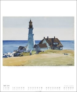 Edward Hopper Kalender 2023. Selten gezeigte Werke des beliebten amerikanischen Künstlers in einem großen Wandkalender 2023. Kunstkalender Großformat 46x55 cm