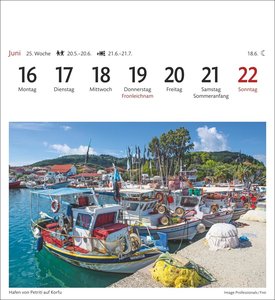 Griechische Inseln Sehnsuchtskalender 2025 - Wochenkalender mit 53 Postkarten
