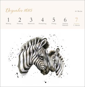 Hannah Dale: Happy Animals Premium-Postkartenkalender 2025