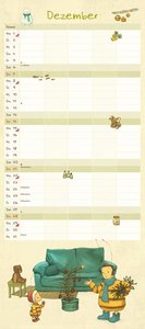 Die kleine Hummel Bommel Familienkalender 2025 – Familienplaner mit 5 Spalten – Format 22 x 49,5 cm – Von Britta Sabbag & Maite Kelly – Illustriert von Joëlle Tourlonias