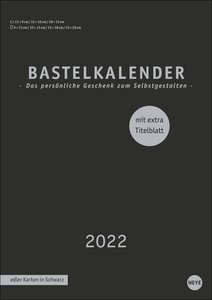 Bastelkalender schwarz A4 2022