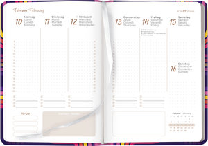 Lady Journal Retro 2025 - Taschenkalender A6 (10,7x15,2 cm) - Weekly - 192 Seiten - Notiz-Buch - Termin-Planer - Alpha Edition