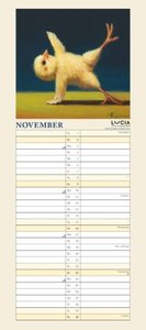 Lucia Heffernan: Yoga Chicks Planer 2025 – Wandkalender – Notiz-Kalender mit 2 Spalten – Format 22 x 49,5 cm