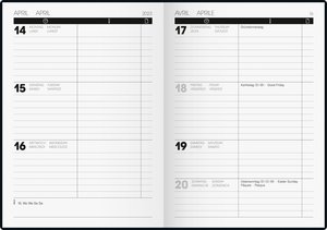 BRUNNEN 1072856903  Wochenkalender  Taschenkalender  2023  TimeCenter  Modell 728  2 Seiten = 1 Woche  Blattgröße 10 x 14 cm  Kunststoff-Einband  schwarz
