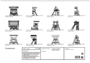 Fördergerüste - Landmarken einer Epoche(Premium, hochwertiger DIN A2 Wandkalender 2020, Kunstdruck in Hochglanz)