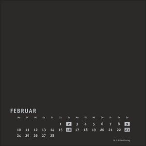 Premium-Bastelkalender schwarz klein 2025