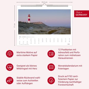 Sylt Panorama Postkartenkalender 2026