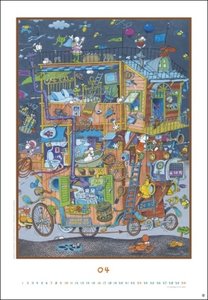 Mordillo Edition Posterkalender 2023. Liebevoll illustrierter Wandkalender mit 12 Cartoons der charmanten Knollennasenmännchen. Großer Poster-Kalender 2023